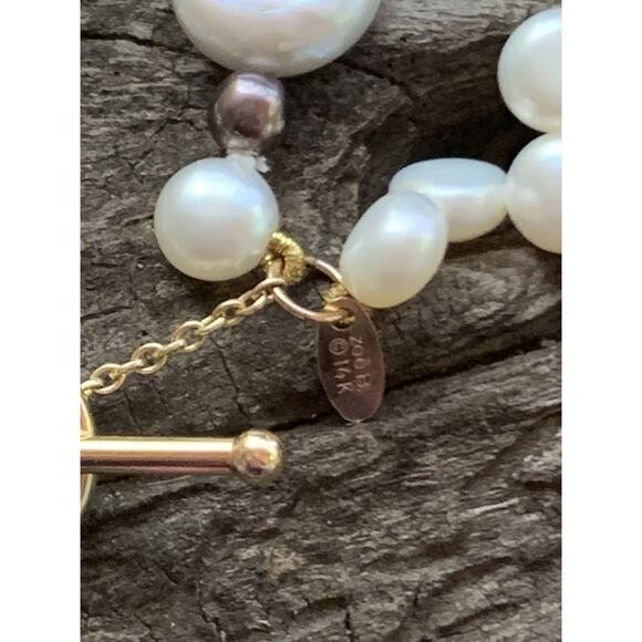 Zoe B. 14K Yellow Gold and Multi Pearl Double Strand Necklace - Picture 7 of 10